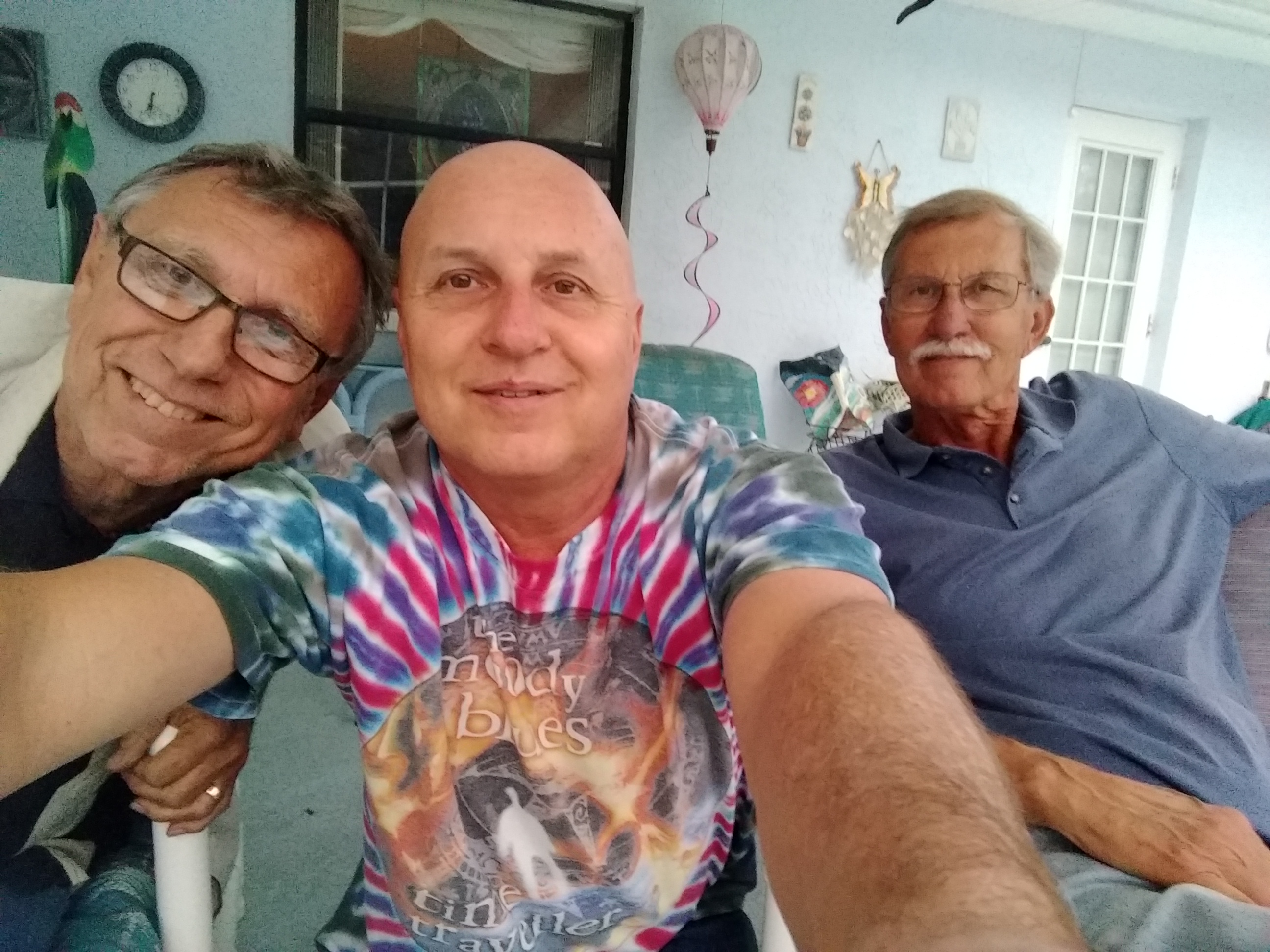 The Kostrzewa brothers enjoying the fireside