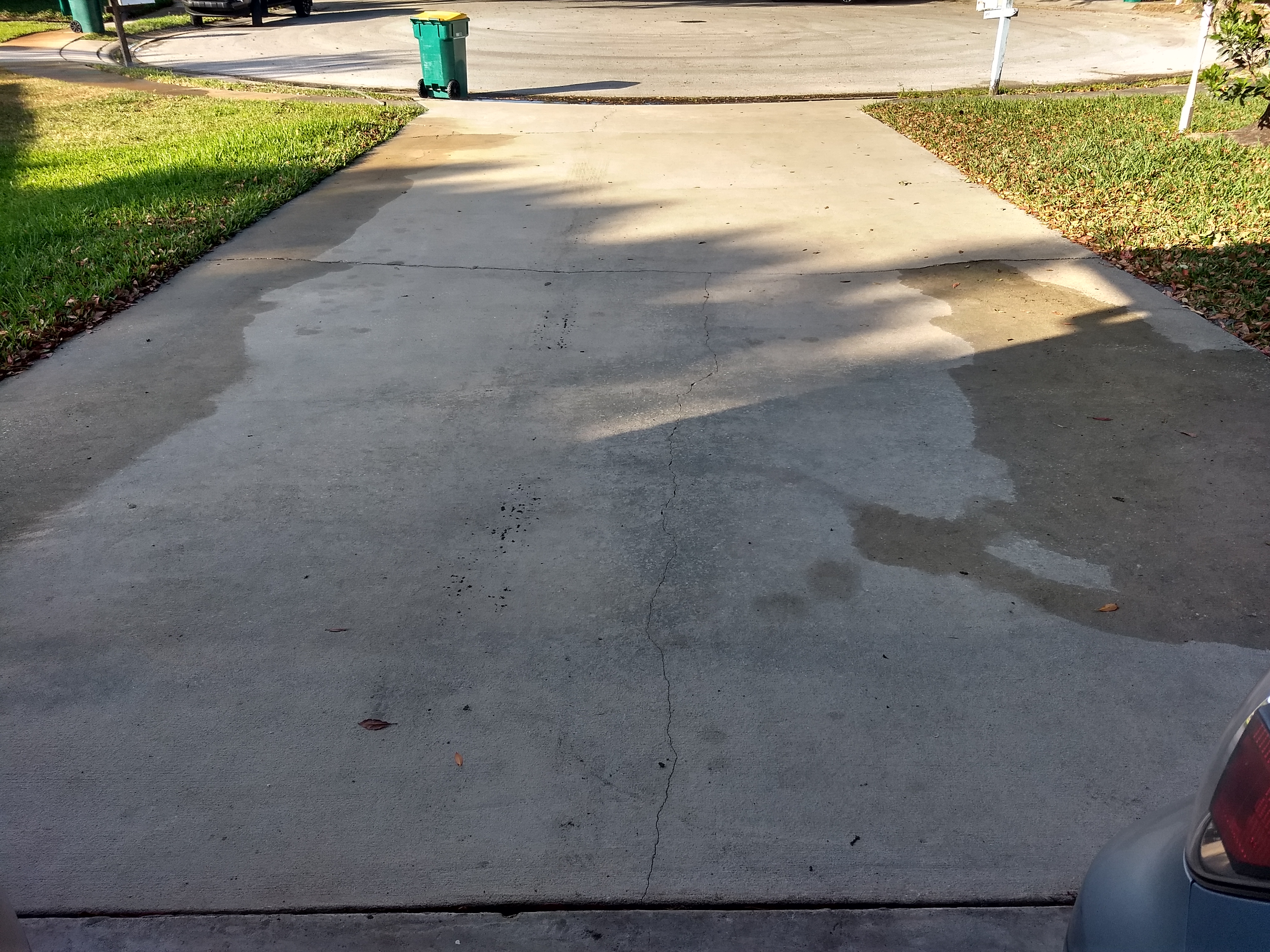 Driveway after cleaning