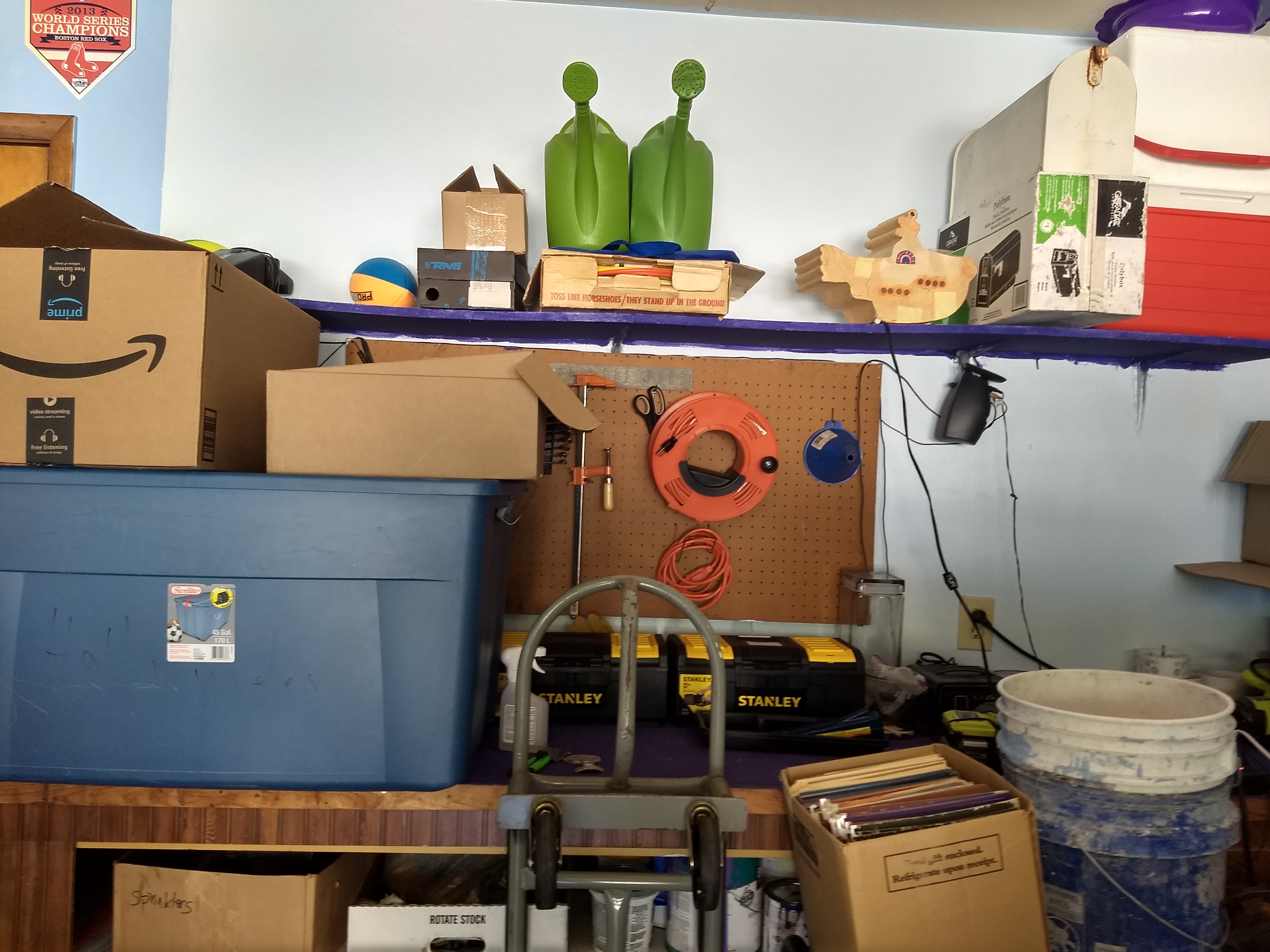 Garage back wall after