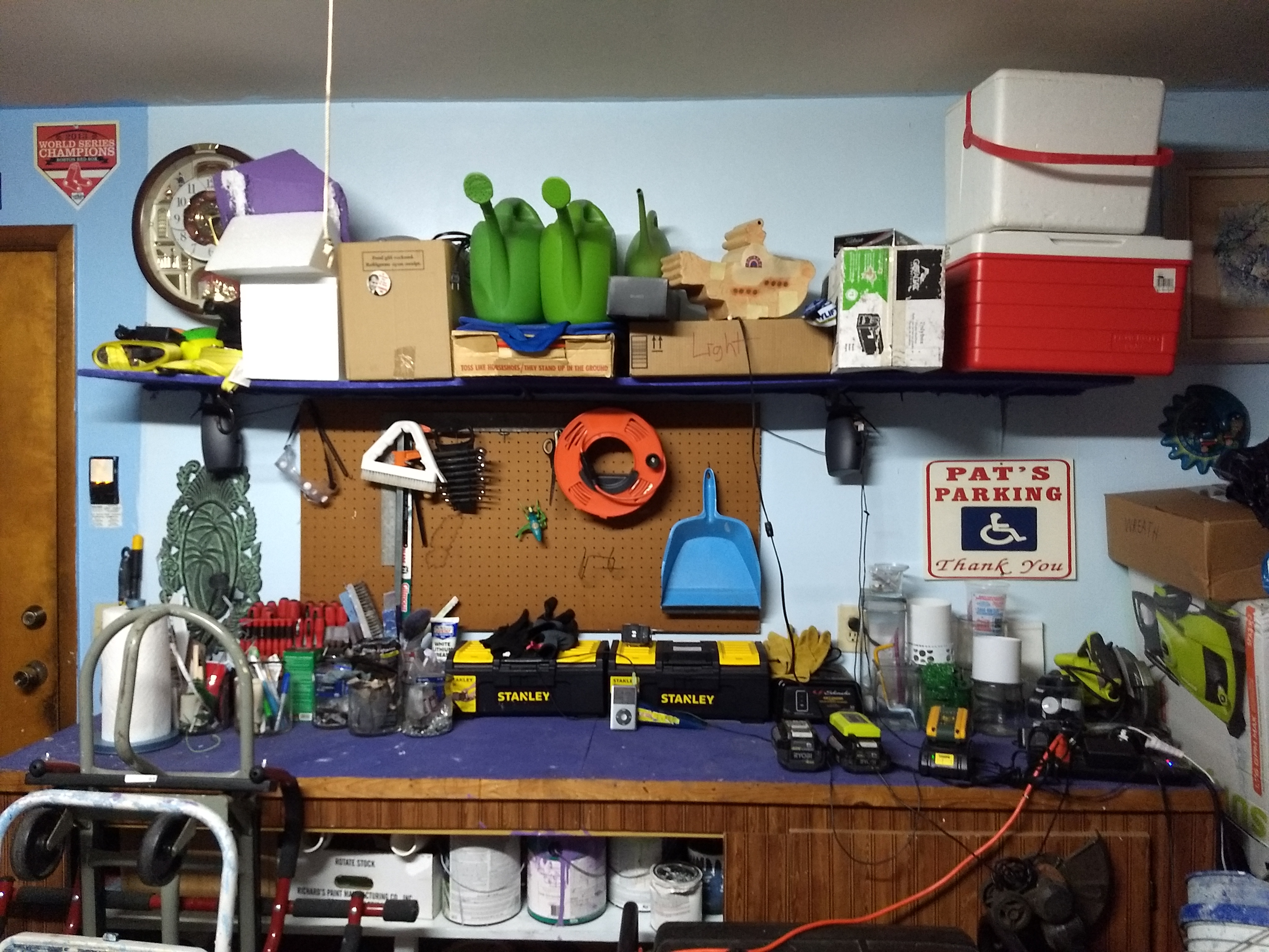 Garage back wall after