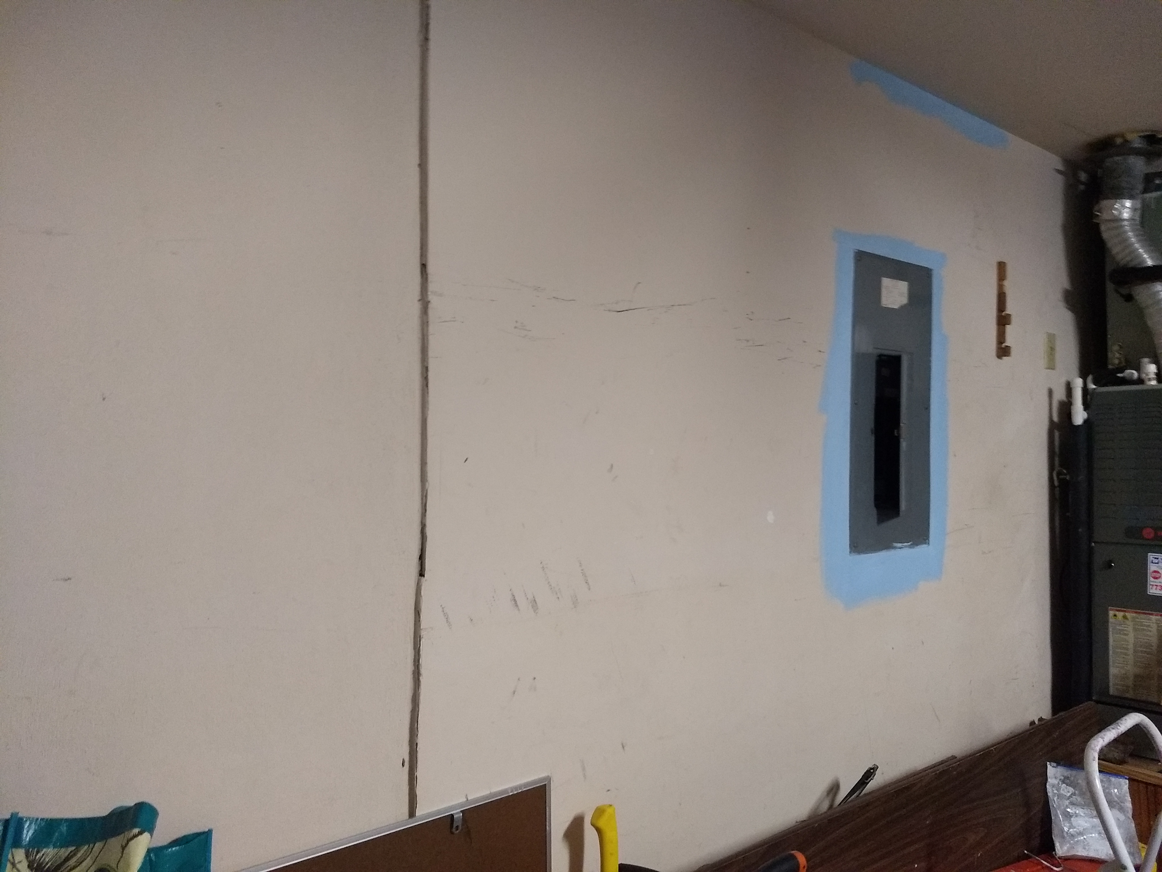 Garage East Wall before