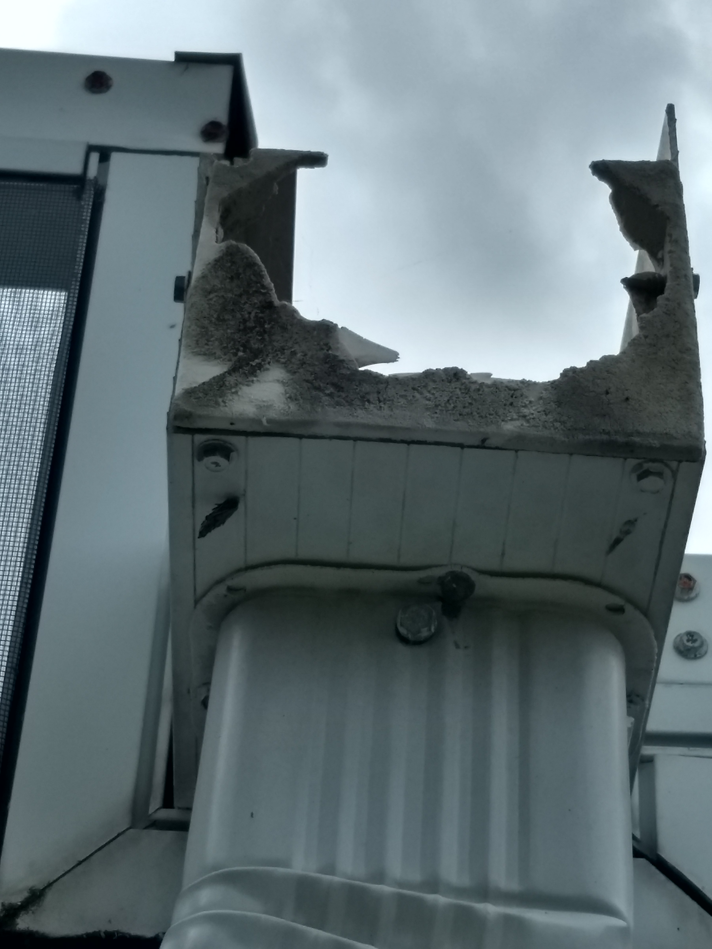 Gutter hole in end cap