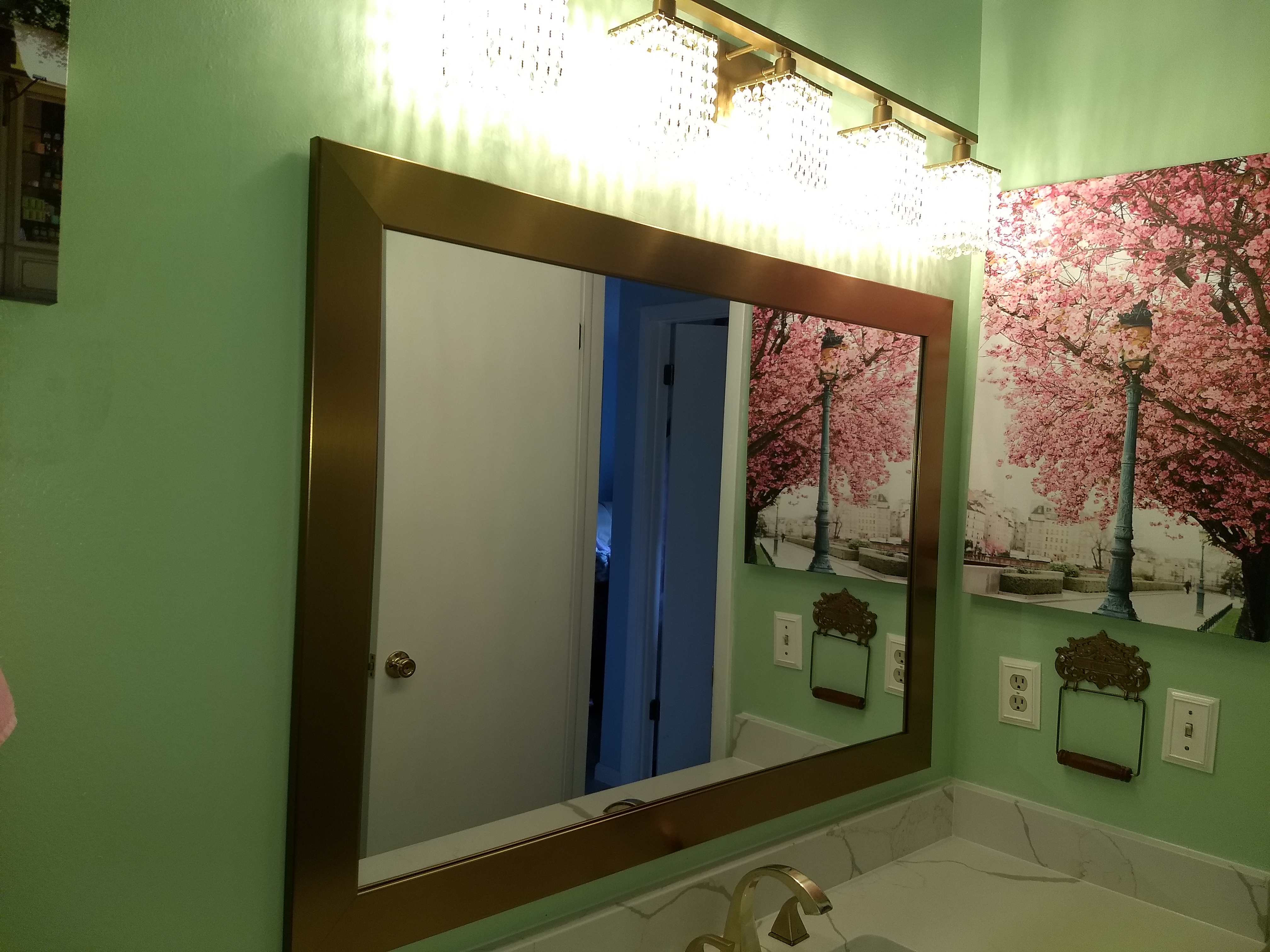 New mirror and lights