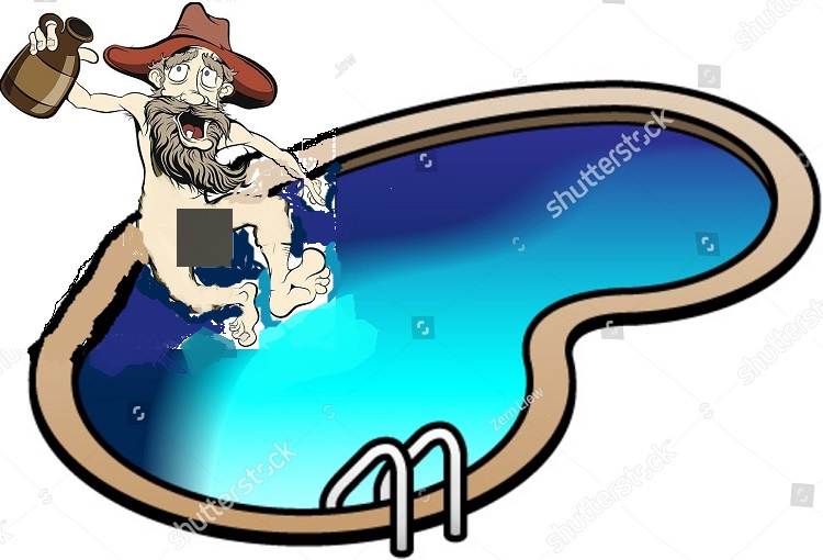 Redneck jumping in pool Redneck jumping in pool