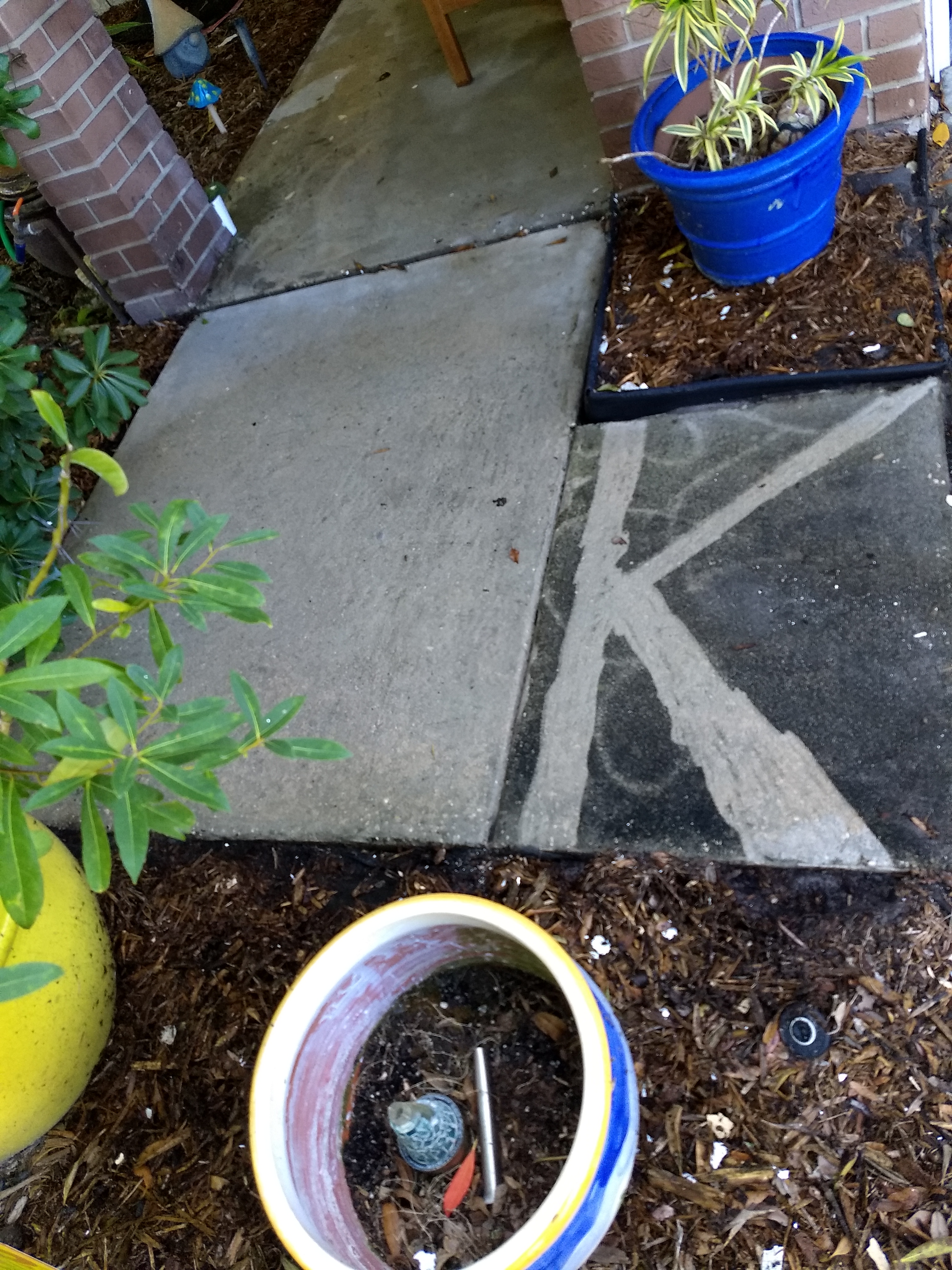 Sidewalk before cleaning